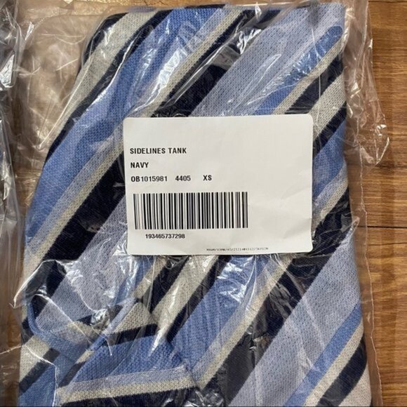 FREE PEOPLE Blue Striped Sidelines‎ Tank Top Size XS - Picture 5 of 8